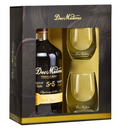 Dos Maderas 5+5 PX 0,7l 40% (dárkové balení 2 skleničky)