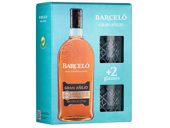 BARCELO GRAN ANEJO + SKLO 37,5%0,7l(kart