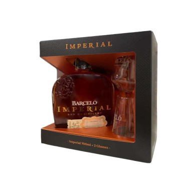 Barcelo Imperial + 2 sklenice 38% 0,7l (dárkové blaení 2 sklenice)