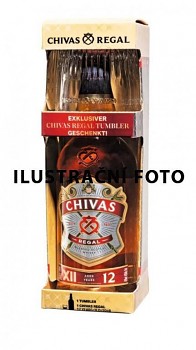 CHIVAS REGAL 12Y + SKLO 40% 0,7l(karton)
