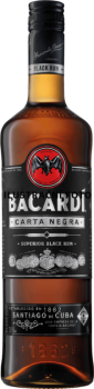 BACARDI CARTA NEGRA 37,5%1l(hola lahev) BACARDI CARTA NEGRA 37,5%1l(hola lahev)