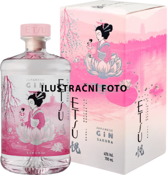 ETSU JAPANESE SAKURA GIN 43% 0,7l(kart ETSU JAPANESE SAKURA GIN 43% 0,7l(kart